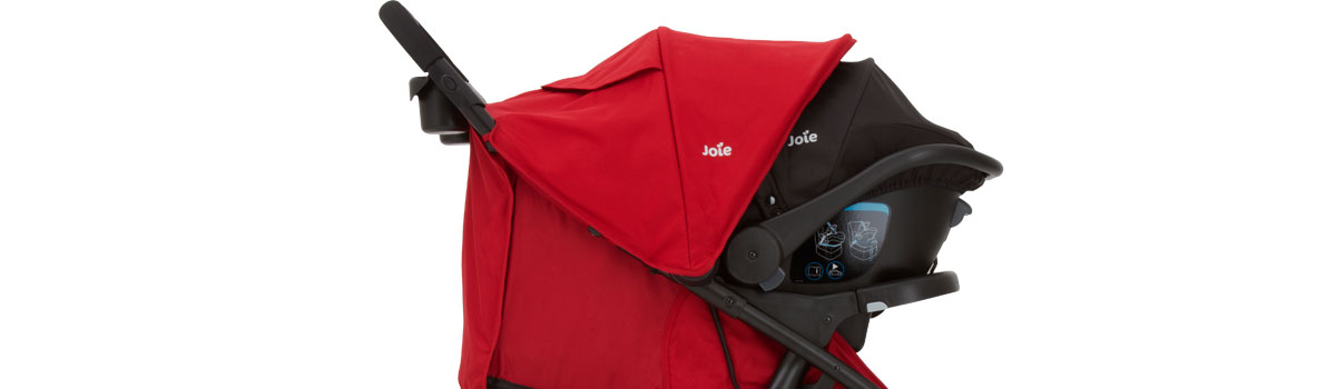 joie muze travel system red